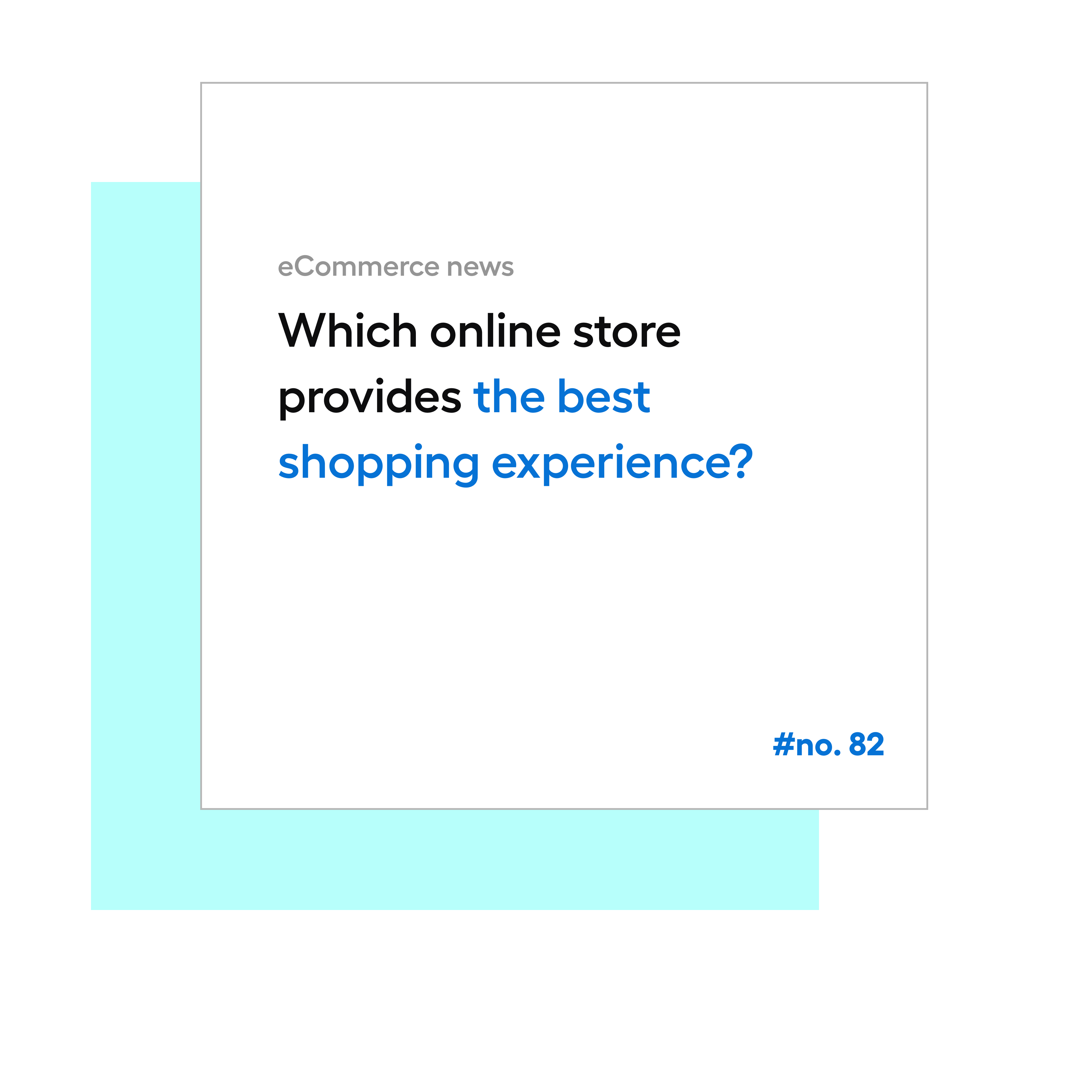 Which online store provides the best shopping experience?  eCommerce News No. 82