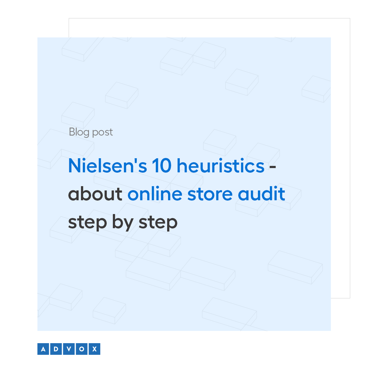 Nielsen's 10 heuristics - about online store audit step by step