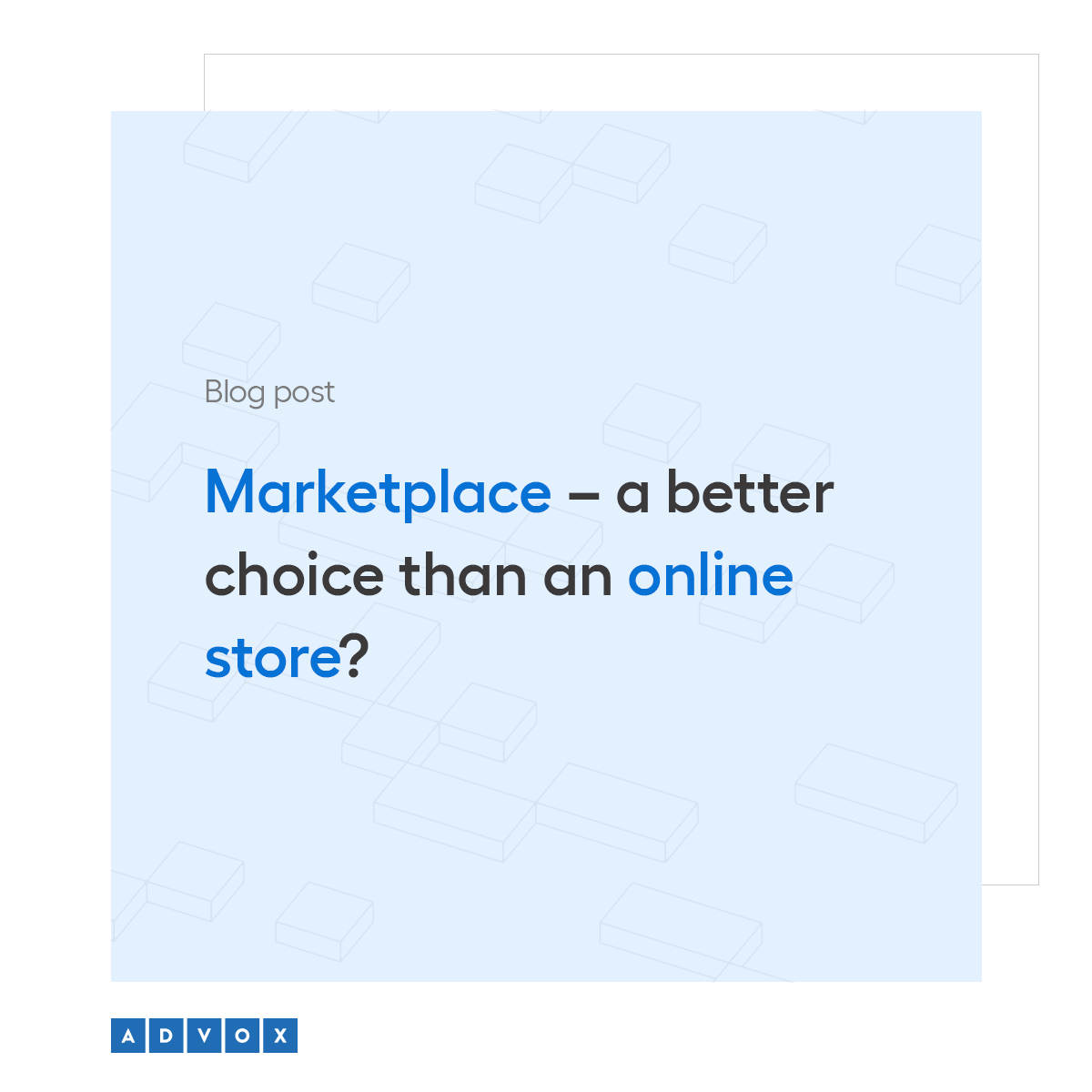 Marketplace - a better choice than an online store?