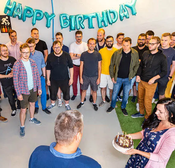 urodzinowa impreza pracownika Advox